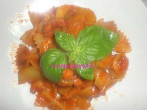 farfalle zucchina e gamberetti